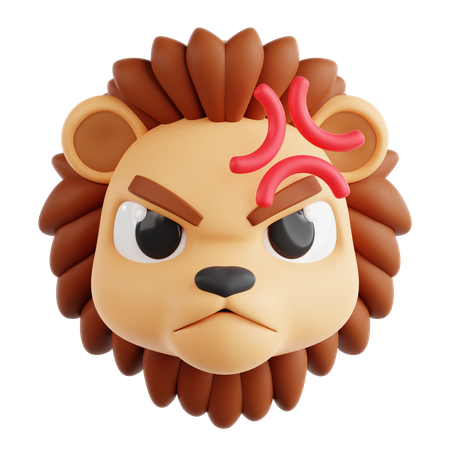 Angry Lion  3D Icon
