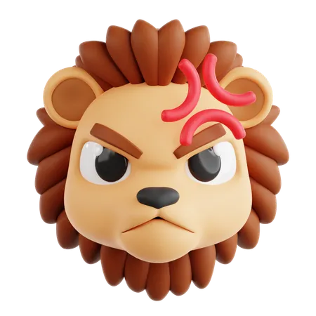 Angry Lion  3D Icon