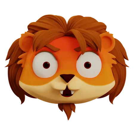 Angry Lion Emoji  3D Icon