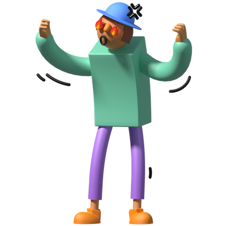 Angry Man  3D Emoji