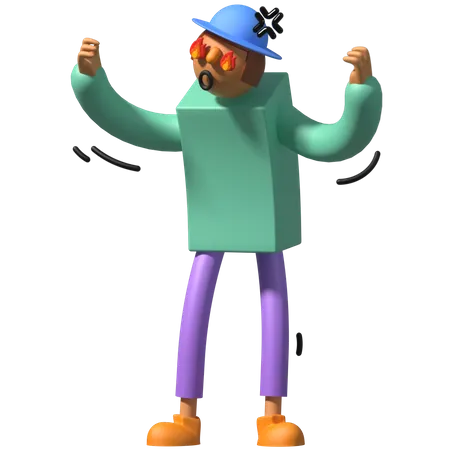 Angry Man  3D Emoji