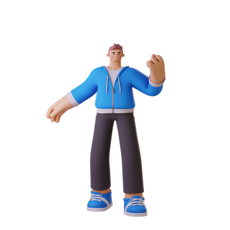 Angry man  3D Illustration