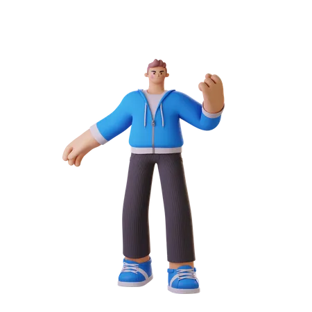 Angry man  3D Illustration