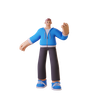 angry man 3d illustration