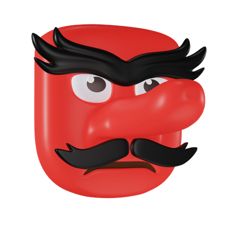 Angry Mask Emoji  3D Icon