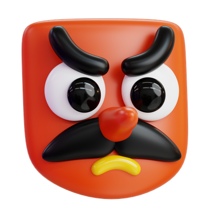 Angry Mask Emoji  3D Icon