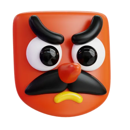 Angry Mask Emoji  3D Icon