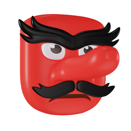 Angry Mask Emoji 3D Icon