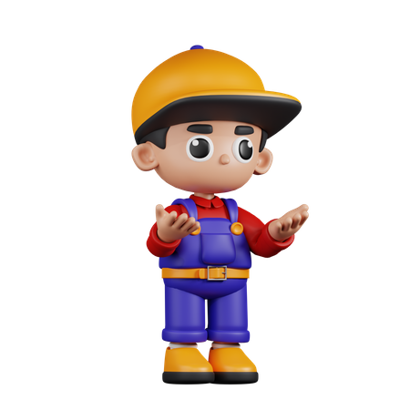 Angry Mechanic  3D Icon