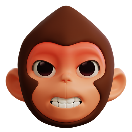 Angry Monkey  3D Icon