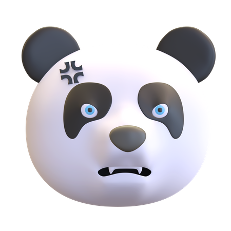 Angry panda  3D Emoji