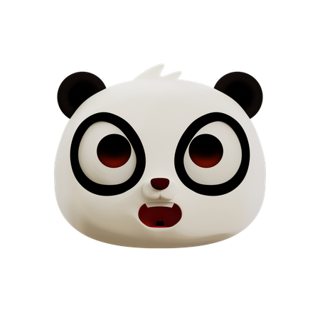 Angry Panda Emoji  3D Icon