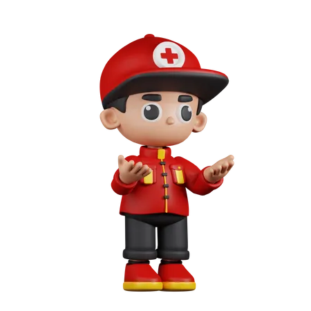 Angry Paramedic  3D Illustration