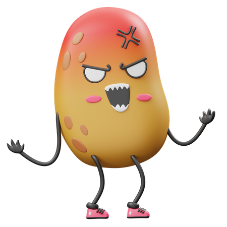 Angry Potato  3D Icon