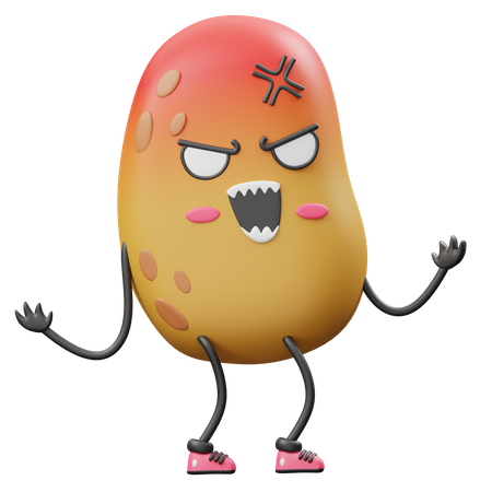 Angry Potato  3D Icon