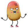 angry potato emoji 3d