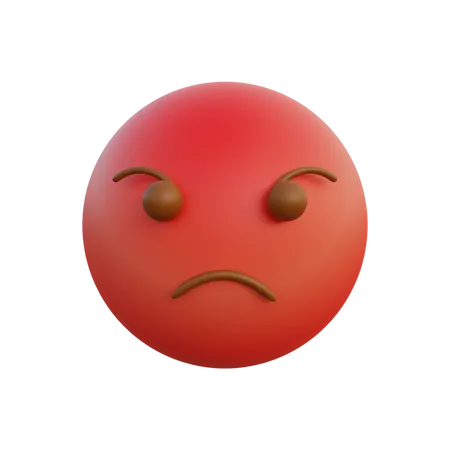 Angry pout face  3D Emoji