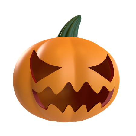 Angry Pumpkin  3D Icon