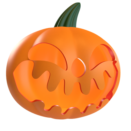 Angry Pumpkin  3D Icon