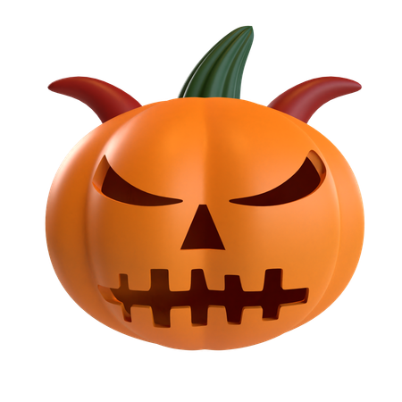 Angry Pumpkin  3D Icon