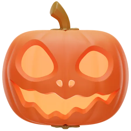 Angry Pumpkin  3D Icon