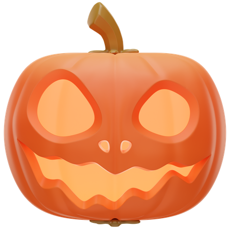 Angry Pumpkin  3D Icon
