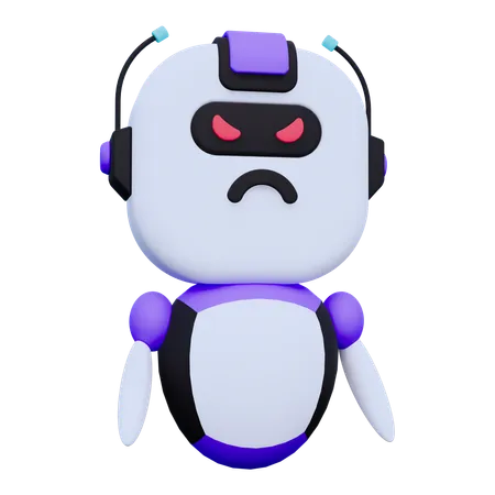Angry Robot  3D Icon