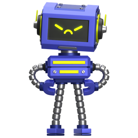 Angry Robot  3D Icon