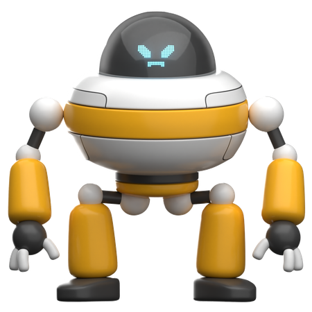 Angry Robot  3D Illustration