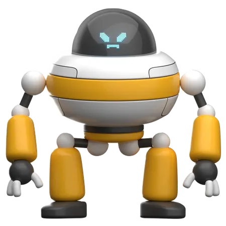 Angry Robot  3D Illustration