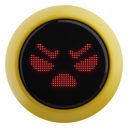 Angry Robot  3D Icon