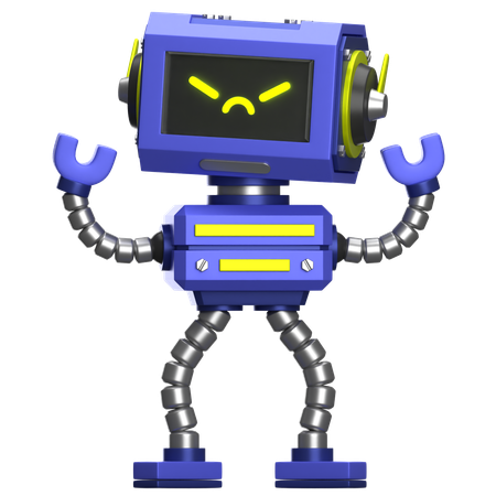 Angry Robot  3D Icon