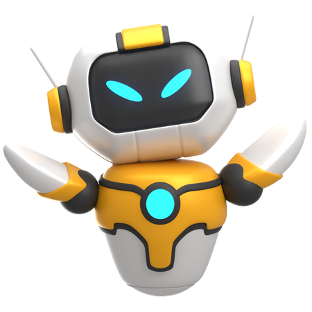 Angry Robot  3D Icon