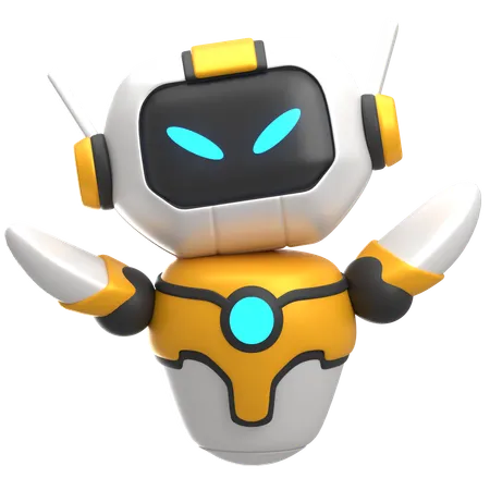 Angry Robot  3D Icon