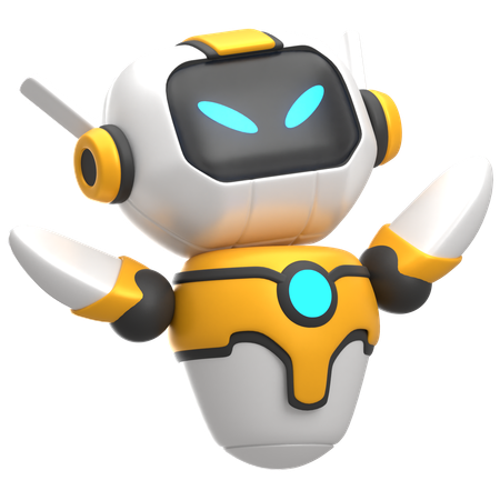 Angry Robot  3D Icon