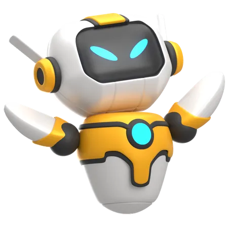 Angry Robot  3D Icon