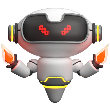 Angry Robot  3D Icon