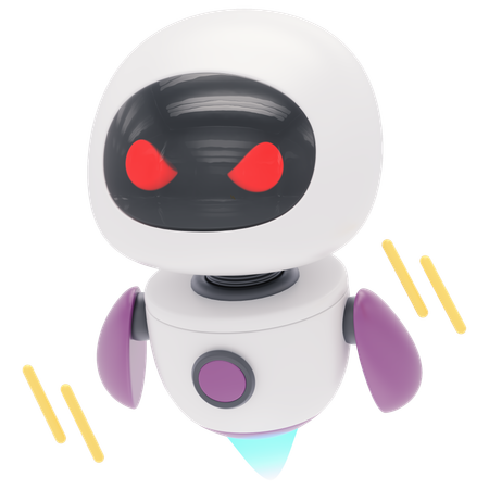 Angry Robot  3D Icon