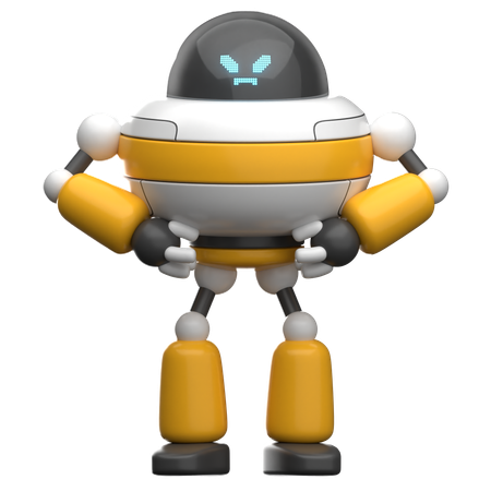 Angry Robot  3D Illustration