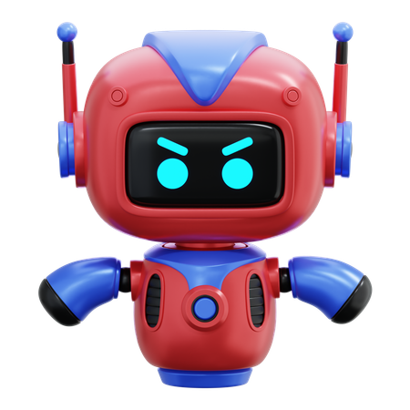 Angry Robot  3D Illustration