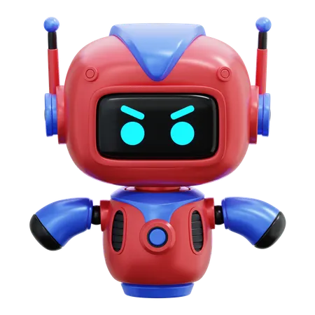 Angry Robot  3D Illustration