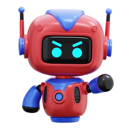 Angry Robot  3D Illustration