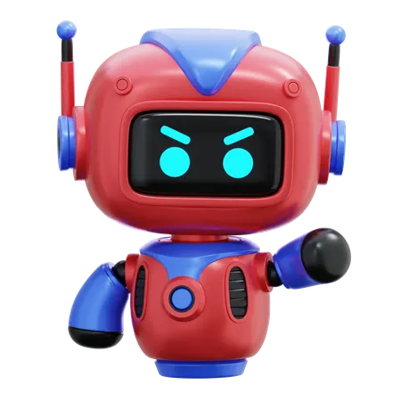 Angry Robot  3D Illustration