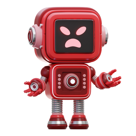 Angry Robot  3D Illustration