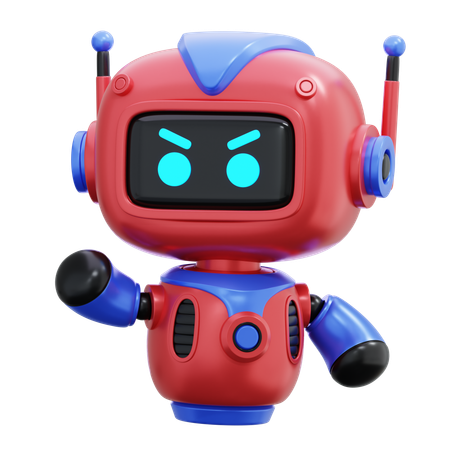 Angry Robot  3D Illustration
