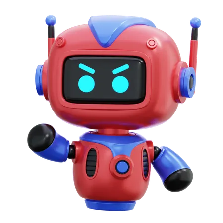 Angry Robot  3D Illustration