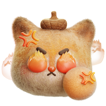 Angry Squirrel  3D Icon