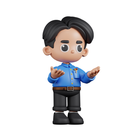 Angry Teacher  3D Illustration