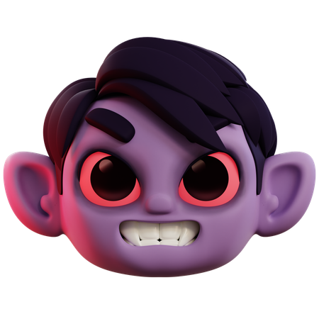 Angry Vampire  3D Icon