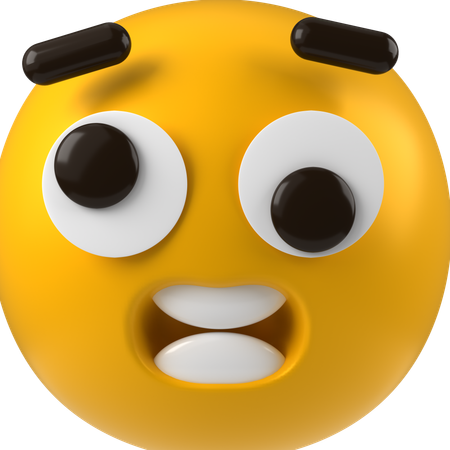 Angst-Emoji  3D Icon